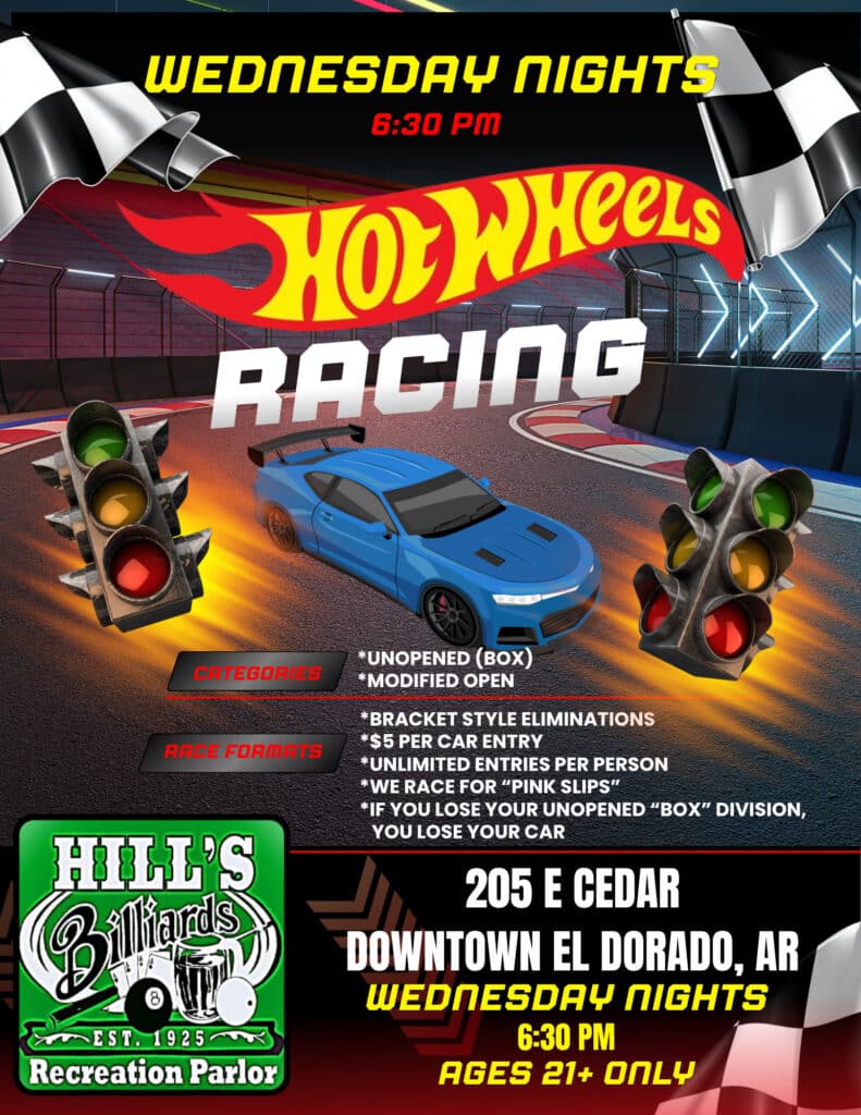 Hot Wheels Racing at Hills Pool Hall